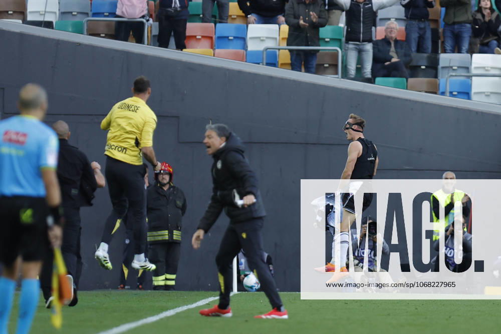 Udinese s ADAM BUKSA celebrates after scoring a goal during the 2026 Italian Serie A ENILIVE 2025 26 football match between Udinese and Lecce at Bluenergy Stadium on October 25th, 2025, Udine, Italy