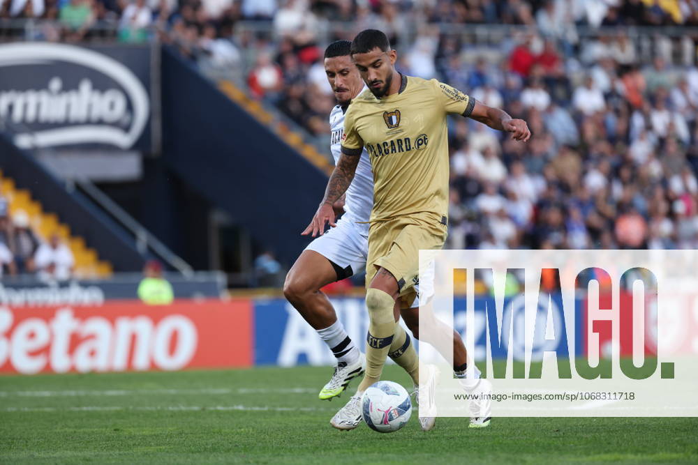 Gil Dias ( FC Famalicao ) in action during the match between FC Famalicao and Vitoria SC, valid for Liga Portugal Betclic 2025 2026 at Estadio Municipal de Famalicao on 26 October 2025. Porto Estadio Municipal de Famalicao Famalicao Portugal