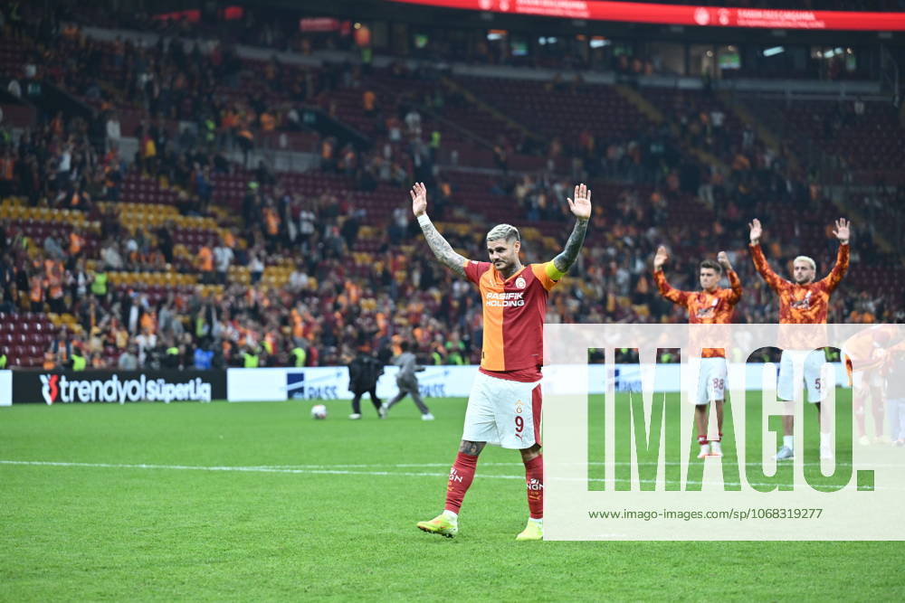 Galatasaray v Goztepe - Turkish Super Lig ISTANBUL, TURKIYE - OCTOBER 26: Mauro Icardi of Galatasaray celebrates after the Turkish Super Lig week 10 football match between Galatasaray and Goztepe at RAMS Park Stadium in Istanbul, Turkiye on October 26, 2025. Abdulhamid Hosbas Anadolu Istanbul Turkey. Editorial use only. Please get in touch for any other usage.