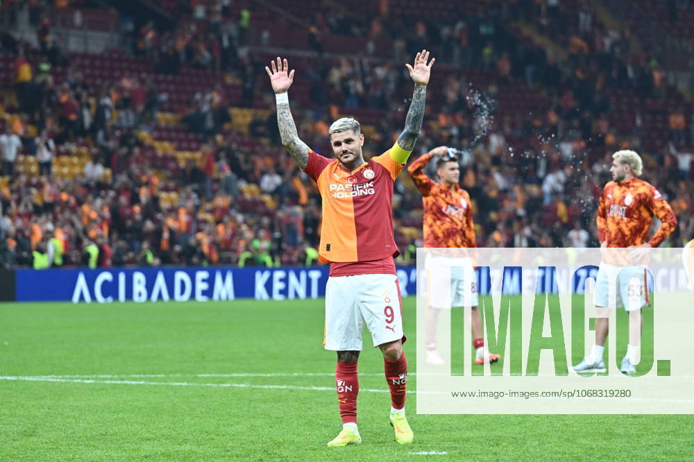 Galatasaray v Goztepe - Turkish Super Lig ISTANBUL, TURKIYE - OCTOBER 26: Mauro Icardi of Galatasaray celebrates after the Turkish Super Lig week 10 football match between Galatasaray and Goztepe at RAMS Park Stadium in Istanbul, Turkiye on October 26, 2025. Abdulhamid Hosbas Anadolu Istanbul Turkey. Editorial use only. Please get in touch for any other usage.