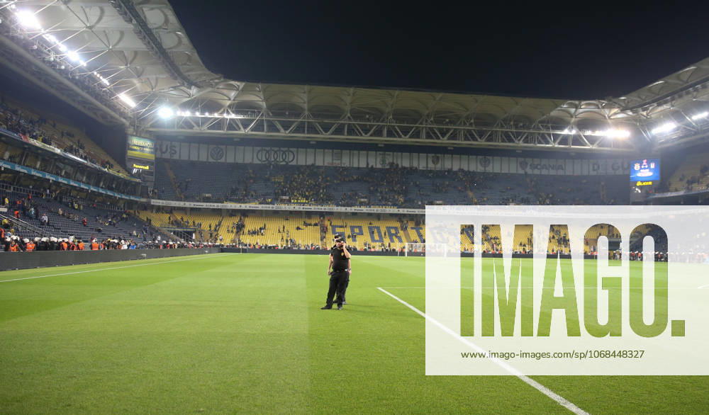 Fenerbahce v Besiktas: Ziraat Turkish Cup ISTANBUL, TURKEY - APRIL 19: A general view of Ulker Stadium is seen after Ziraat Turkish Cup Semi Final second leg soccer match between Fenerbahce and Besiktas was cancelled in Istanbul, Turkey on April 19, 2018. Istanbul Turkey. Editorial use only. Please get in touch for any other usage.