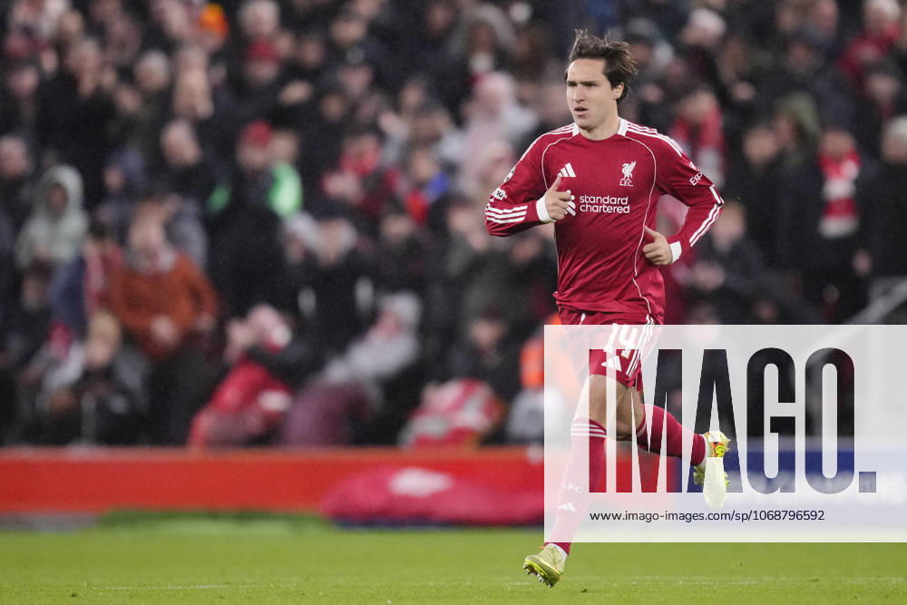 Liverpool FC v Real Madrid C.F. - UEFA Champions League 2025 26 League Phase MD4 Federico Chiesa right winger of Liverpool and Italy during the UEFA Champions League 2025 26 League Phase MD4 match between Liverpool FC and Real Madrid C.F. at Anfield on November 4, 2025 in Liverpool, United Kingdom. Liverpool England United Kingdom