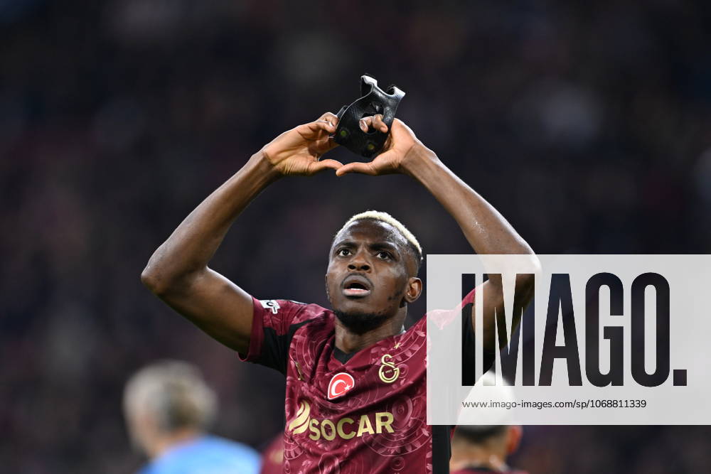 Ajax v Galatasaray - UEFA Champions League AMSTERDAM, NETHERLANDS - NOVEMBER 05: Victor Osimhen of Galatasaray celebrates after scoring a goal during the UEFA Champions League week 4 football match between Ajax and Galatasaray at Johan Cruijff Arena in Amsterdam, Netherlands on November 05, 2025. Halil Sagirkaya Anadolu Noord-Holland Netherlands. Editorial use only. Please get in touch for any other usage.