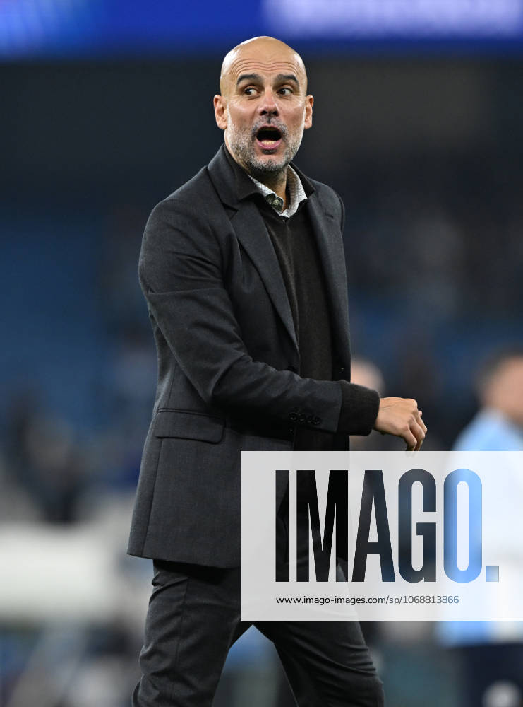 Manchester, England, 5th November 2025. Pep Guardiola coach of Manchester City during the Manchester City vs Borussia Dortmund UEFA Champions League match at the Etihad Stadium, Manchester. Picture credit should read: Cody Froggatt Sportimage . SPI_065_CF_Man_City_Dortmund SPI-4268-0127