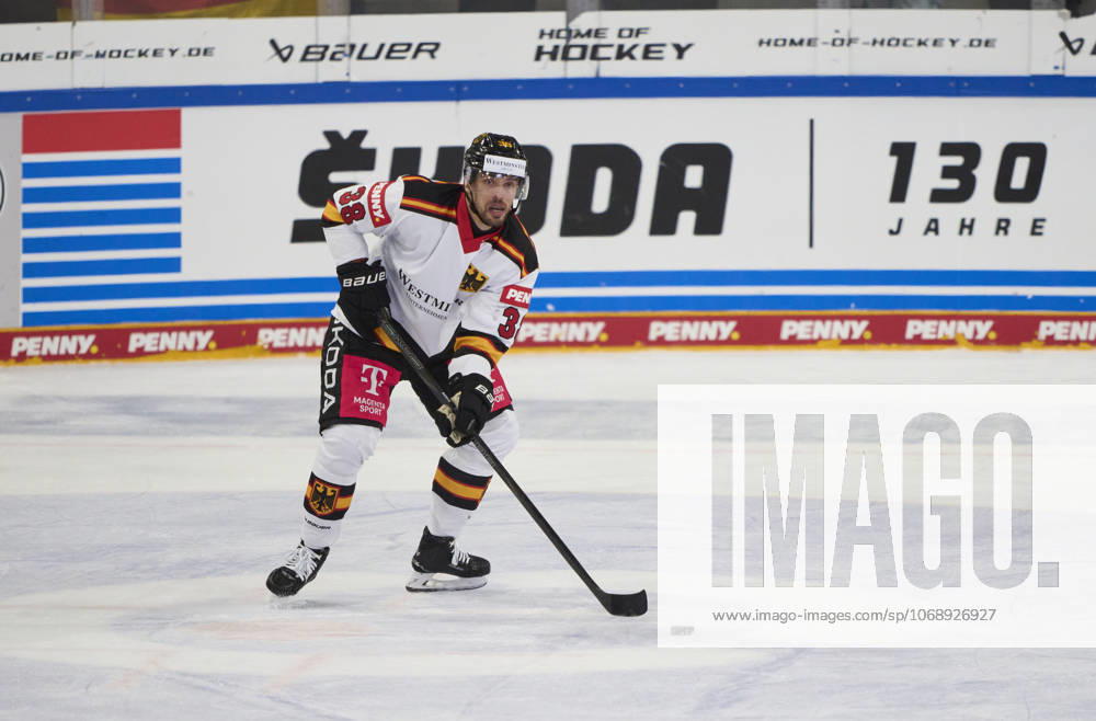 Fabio Wagner of Germany at the match GERMANY - LATVIA 4-1 DEB Ice hockey, Eishockey DEUTSCHLAND CUP in Landshut, Germany, November 6, 2025, Season 2025 2026.