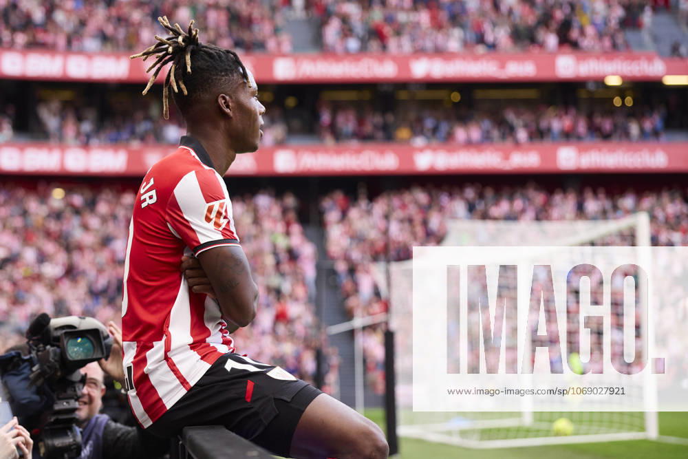 Nico Williams of Athletic Club celebrates after scoring the team s first goal during the LaLiga EA Sports match between Athletic Club and Real Oviedo at San Mames on November 9, 2025, in Bilbao, Spain. Bilbao SPAIN - ZUMAa181 20251109_zaa_a181_078