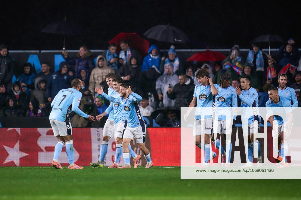 ESP: RC Celta - FC Barcelona, Barca Liga match 2025-2026, Date 12 Sergio Carreira of RC Celta celebrates after scoring goal during the La Liga match 2025-2026, date 12 between RC Celta and FC Barcelona played at Abanca Balaidos Stadium on November 09, 2025 in Vigo, Spain. kpng