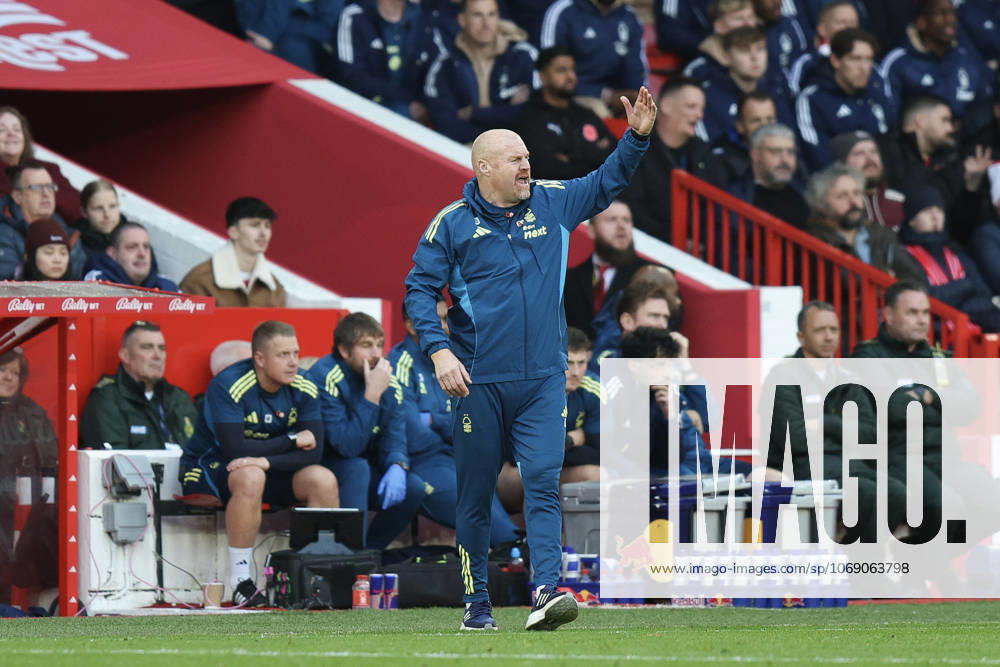 Nottingham, England, 9th November 2025. Sean Dyche the head coach manager of Nottingham Forest during the Nottingham Forest vs Leeds United Premier League match at the City Ground, Nottingham. Picture credit should read: James Baylis Sportimage . SPI_093_JB_NOTTS_FOREST_LEEDS SPI-4278-0092