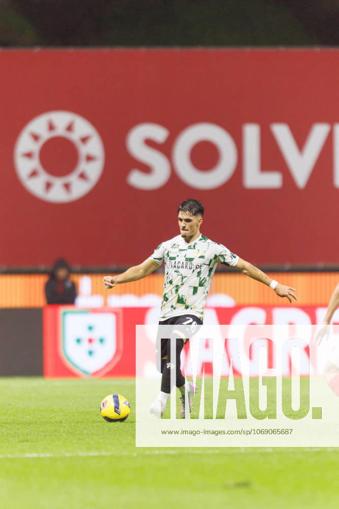 Dinis Pinto seen during Liga Portugal game between teams of Sporting Braga and Moreirense FC at Estadio Municipal de Braga (Bernardo Benjamim Ball Raw Images) Braga Estadio Municipal de Braga Portugal