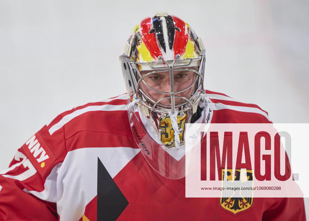 Maximilian Franzreb goalkeeper of Germany during the match GERMANY - SLOVAKIA 3-0 DEB Ice hockey, Eishockey DEUTSCHLAND CUP in Landshut, Germany, November 9, 2025, Season 2025 2026.