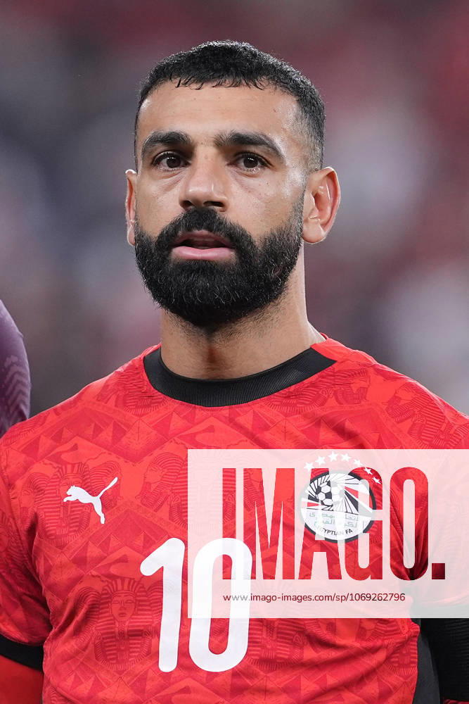 2025, 14 November - Al Ain, UAE - Mohamed Salah of Egypt national team, Nationalteam looks on, headshot during the FIFA friendly international team match between Egypt Nationalteam and Uzbekistan National team at Hazza bin Zayed Stadium in Ak Ain, UAE. Egypt v Uzbekistan - FIFA friendly football International team match before World cup 2026
