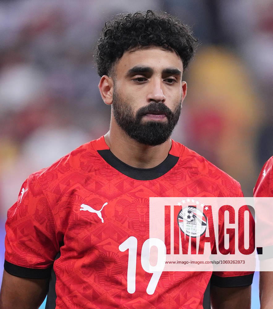 2025, 14 November - Al Ain, UAE - Marwan Ateya of Egypt national team, Nationalteam in home Puma kit, headshot, portraits during the FIFA friendly international team match between Egypt Nationalteam and Uzbekistan National team at Hazza bin Zayed Stadium in Ak Ain, UAE. Egypt v Uzbekistan - FIFA friendly football International team match before World cup 2026