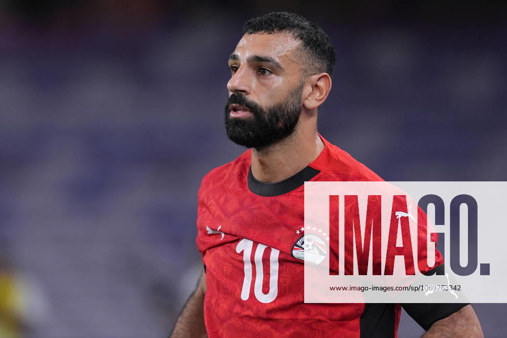 2025, 14 November - Al Ain, UAE - Mohamed Salah of Egypt national team, Nationalteam during the FIFA friendly international team match between Egypt Nationalteam and Uzbekistan National team at Hazza bin Zayed Stadium in Ak Ain, UAE. Egypt v Uzbekistan - FIFA friendly football International team match before World cup 2026