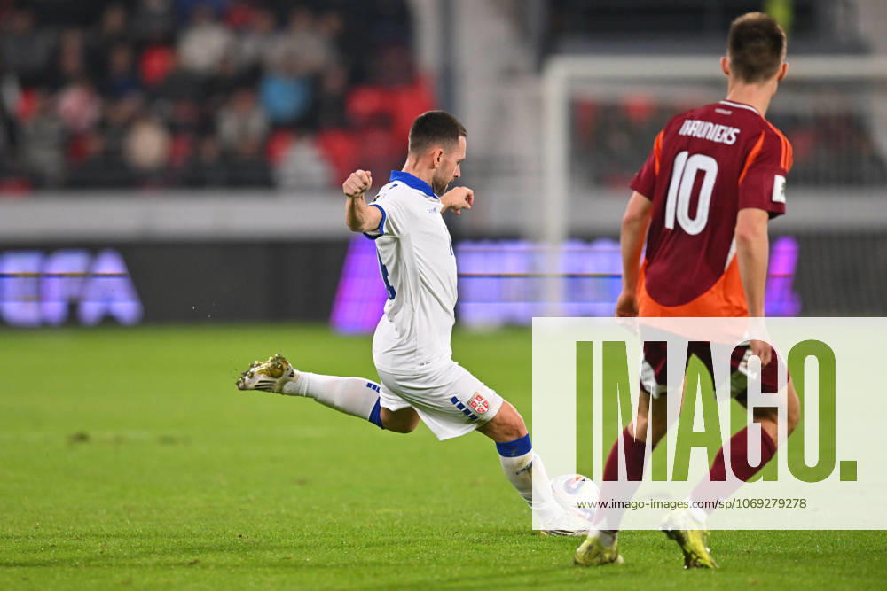 SERBIA vs LATVIA ANDRIJA ZIVKOVIC football Serbia vs Latvia FIFA World Cup, WM, Weltmeisterschaft, Fussball qualification match at Dubocica stadiuim , Leskovac 16.11.2025 Foto: FOOTBALL, SERBIA, LATVIA, FIFA WORLD CUP QUALIFICATIONS MATCH Leskovac Dubocica stadium Serbia