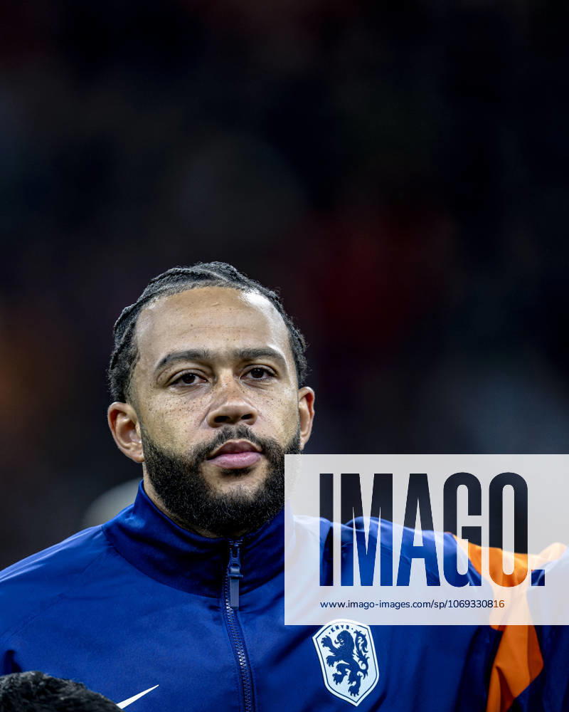 Netherlands forwarder Memphis Depay, during the match FOOTBALL EUROPEAN QUALIFIERS NETHERLANDS LITHUANIA at the Johan Cruijff ArenA for the FIFA World Cup 2026 UEFA Qualifiers Group G Matchday 10 season 2025 2026 in AMSTERDAM, Netherlands on 17 november 2025, photo by Stefan Koops EYE4images DeFodi Images
