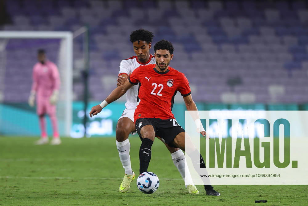 2025, 17 November - Al Ain, UAE - Omar Marmoush of Egypt national team, Nationalteam during the FIFA friendly international team match between Egypt National team and Cape Verde National team at Hazza bin Zayed Stadium in Ak Ain, UAE. FIFA Friendly international match, Länderspiel, Nationalmannschaft Egypt National team v Cape Verde National team before World Cup 2026