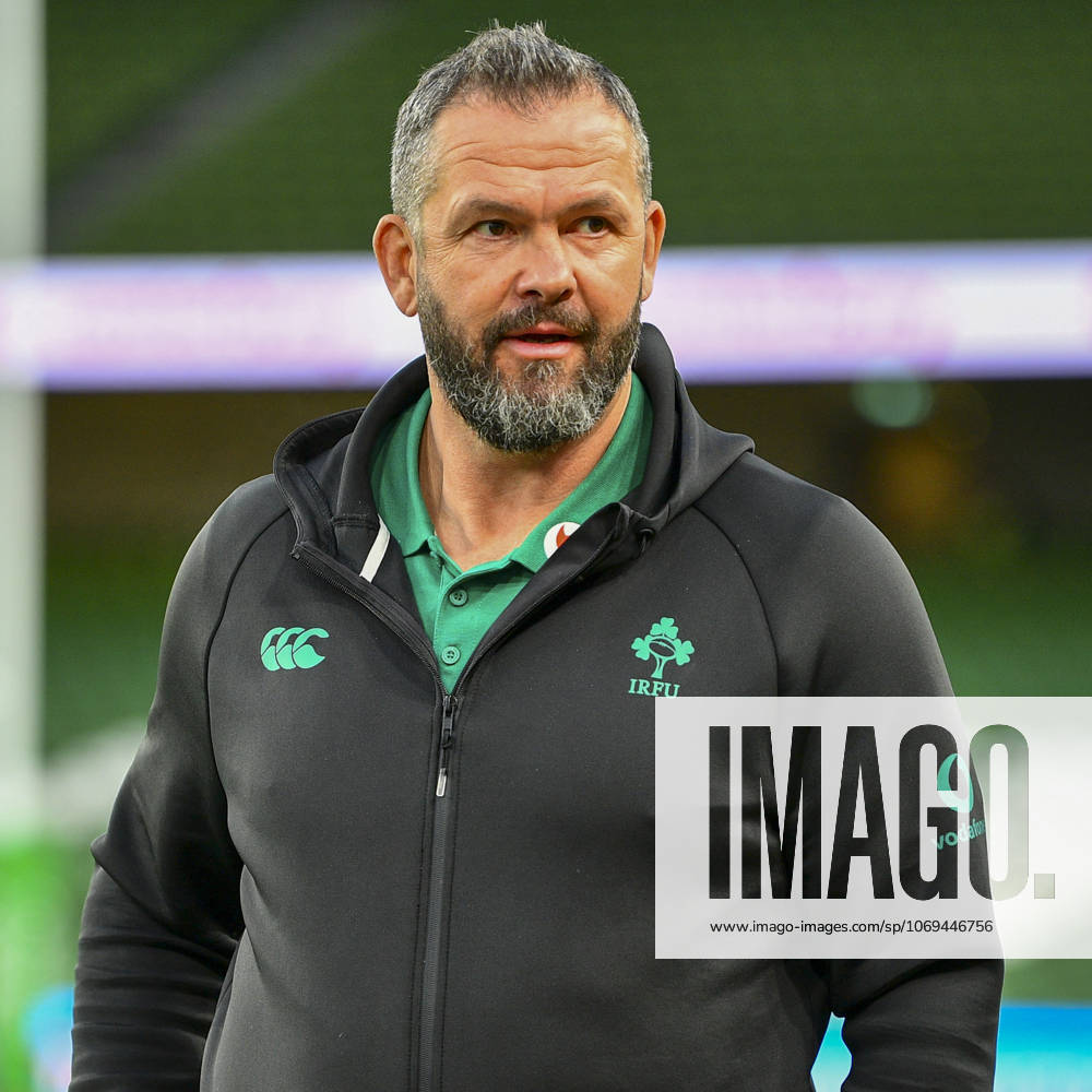 Ireland v South Africa Quilter Nations Series Ireland Head Coach Andy Farrell before the Quilter Nations Series match at the Aviva Stadium, Dublin UK Newspapers OUT
