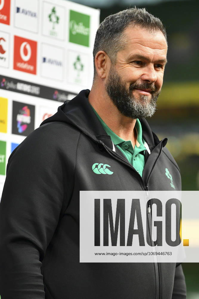 Ireland v South Africa Quilter Nations Series Ireland Head Coach Andy Farrell before the Quilter Nations Series match at the Aviva Stadium, Dublin UK Newspapers OUT