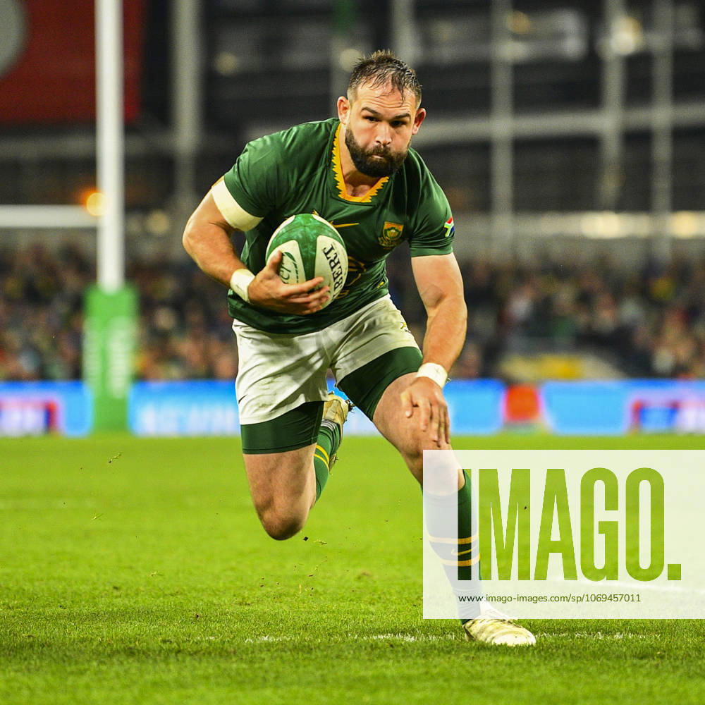 Ireland v South Africa Quilter Nations Series Cobus Reinach of South Africa scores his sides second try during the Quilter Nations Series match at the Aviva Stadium, Dublin UK Newspapers OUT