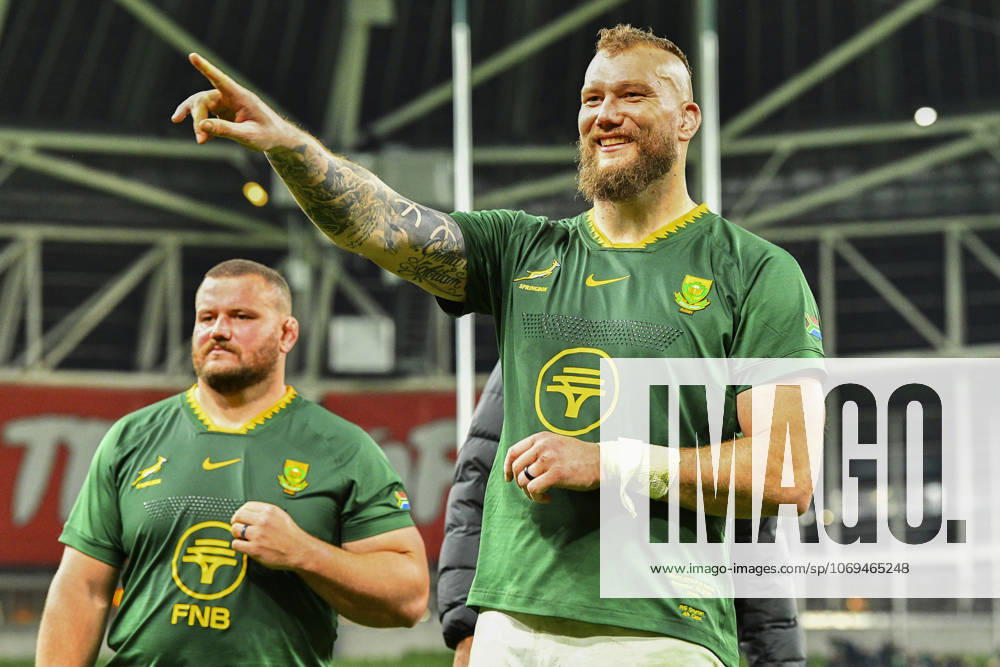 Ireland v South Africa Quilter Nations Series RG Snyman of South Africa acknowledges the fans after the Quilter Nations Series match at the Aviva Stadium, Dublin UK Newspapers OUT