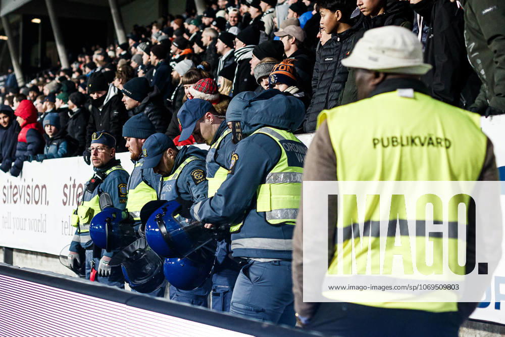 Security guards during the Superettan qualifying match between Örebro and Hammarby TFF on November 23, 2025 in Örebro