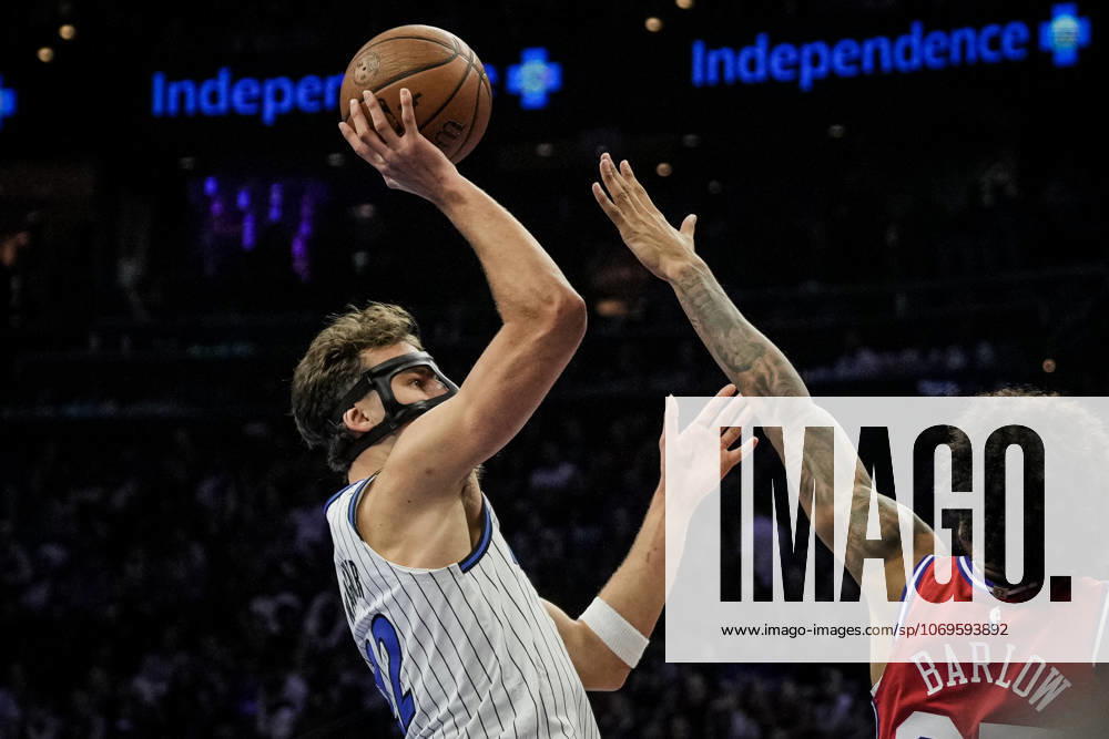 Philadelphia 76ers v Orlando Magic PHILADELPHIA, UNITED STATES - NOVEMBER 25: Franz Wagner of Orlando Magic in action during the 2025-26 Emirates NBA, Basketball Herren, USA Cup game between the Orlando Magic and Philadelphia 76ers at Xfinity Mobile Arena on November 25, 2025 in Philadelphia, United States. Wolfgang Schwan Anadolu Philadelphia United States. Editorial use only. Please get in touch for any other usage.