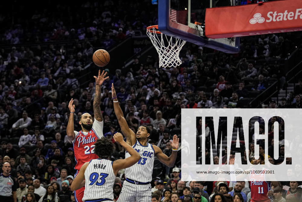 Philadelphia 76ers v Orlando Magic PHILADELPHIA, UNITED STATES - NOVEMBER 25: Jett Howard (13) of Orlando Magic in action during the 2025-26 Emirates NBA, Basketball Herren, USA Cup game between the Orlando Magic and Philadelphia 76ers at Xfinity Mobile Arena on November 25, 2025 in Philadelphia, United States. Wolfgang Schwan Anadolu Philadelphia United States. Editorial use only. Please get in touch for any other usage.