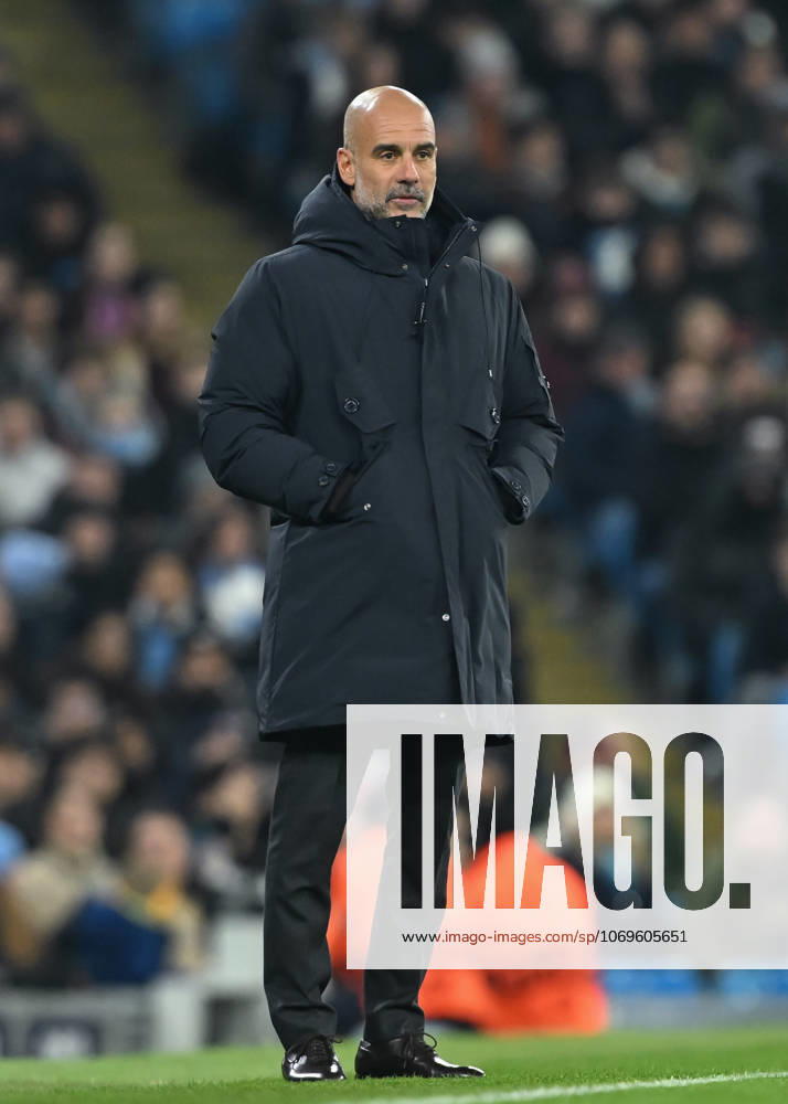 Manchester, England, 25th November 2025. Pep Guardiola manager of Manchester City during the Manchester City vs Bayer Leverkusen UEFA Champions League match at the Etihad Stadium, Manchester. Picture credit should read: Cody Froggatt Sportimage . SPI_085_CF_Man_City_Bayer SPI-4309-0170