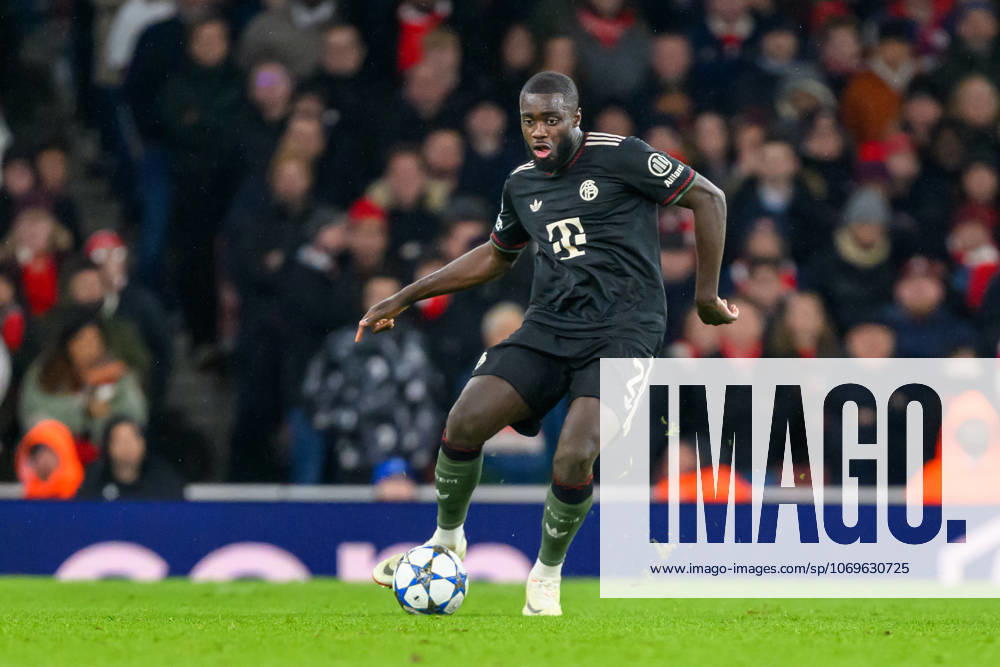 Arsenal v Bayern Munich Champions League 26 11 2025. Bayern Munich defender Dayot Upamecano (2) during the Champions League match between Arsenal and Bayern Munich at the Emirates Stadium, London, England on 26 November 2025. London Emirates Stadium Greater London England Editorial use only ,