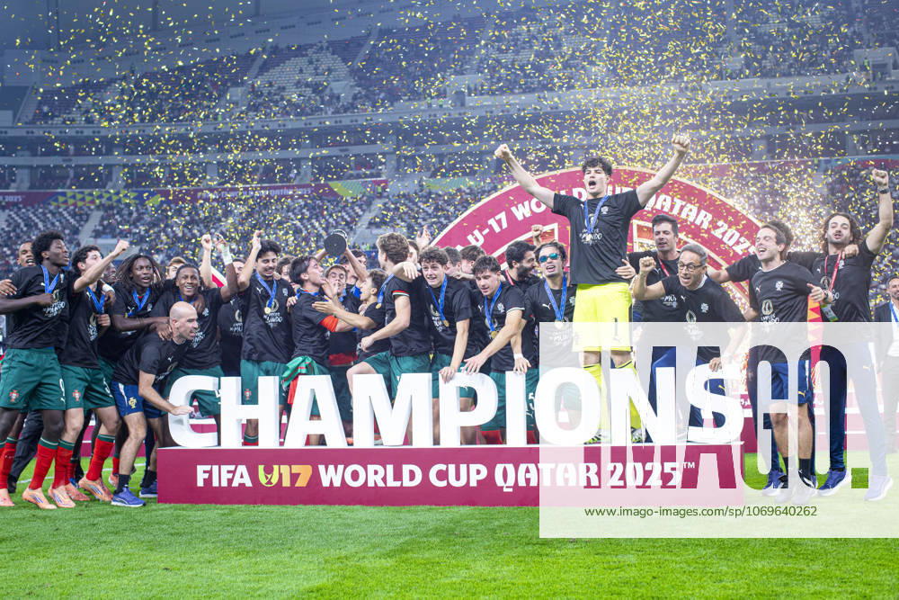 World Cup Football FIFA U17, U 17 U 17 U 17 U 17 World Cup Qatar 2025, Portugal vs Austria Final Portugal becomes world champion after beating Austria 1-0 with a goal by ANISIO CABRAL Joy, emotions, jubilation, sadness for Austria