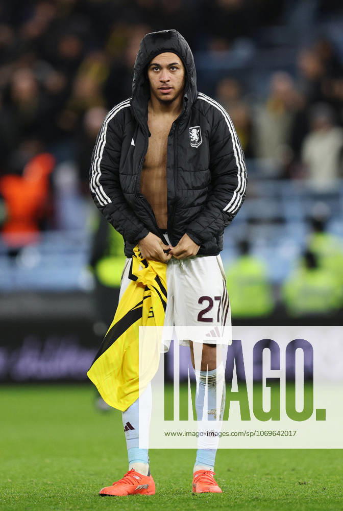 Birmingham, England, 27th November 2025. Morgan Rogers of Aston Villa celebrates the win during the Aston Villa vs Young Boys UEFA Europa League match at Villa Park, Birmingham. Picture credit should read: James Baylis Sportimage . SPI_046_JB_Villa_YoungBoys SPI-4329-0043
