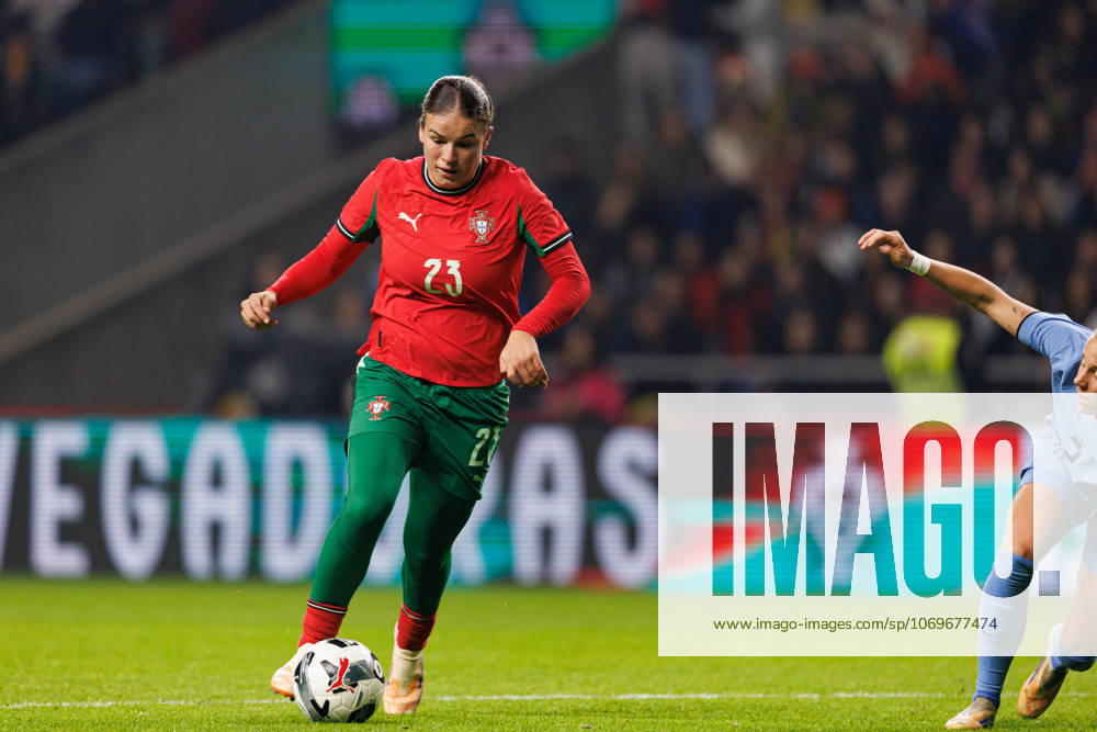 Telma Encarnacao seen during International Friendly, Länderspiel, Nationalmannschaft game between Women National teams of Portugal and Netherlands (Joao Gregorio Ball Raw Images) Braga Estadio Municipal de Braga Portugal