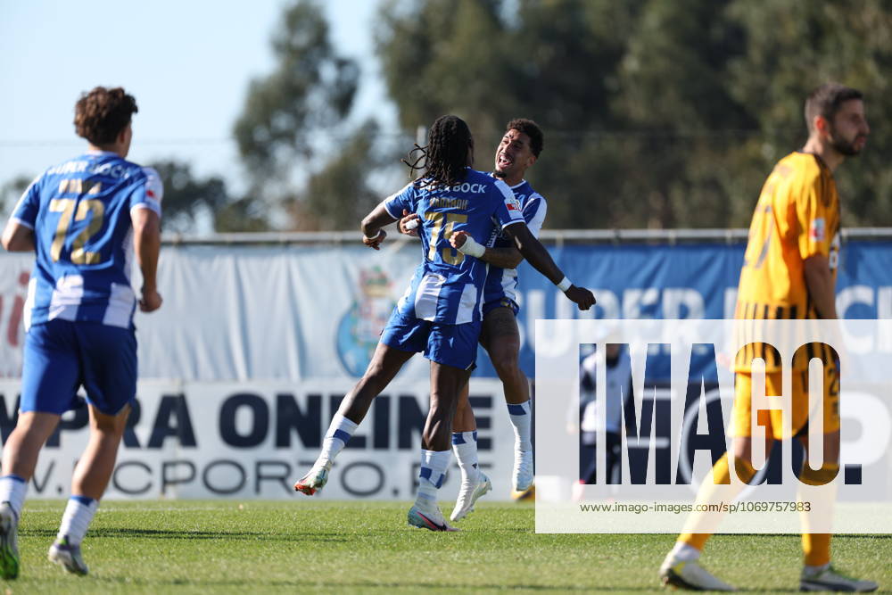Yann Karamoh ( FC Porto ) celebrating a goal during the match between FC Porto B and Lusitania de Lourosa, valid for Liga Portugal 2 Meu Super 2025 2026 at Estadio Luis Filipe Menezes on 30 November 2025. Porto Estadio Luis Filipe Menezes Vila Nova de Gaia Portugal