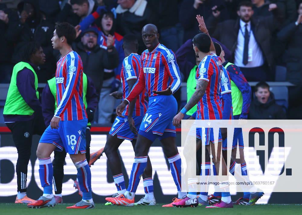 London, England, 30th November 2025. Jean-Philippe Mateta of Crystal Palace celebrates after scoring to make it 1-0 during the Crystal Palace vs Manchester United, ManU Premier League match at Selhurst Park, London. Picture credit should read: Paul Terry Sportimage . SPI_031_PT_Crystal_Palace_Man_Utd SPI-4335-0031