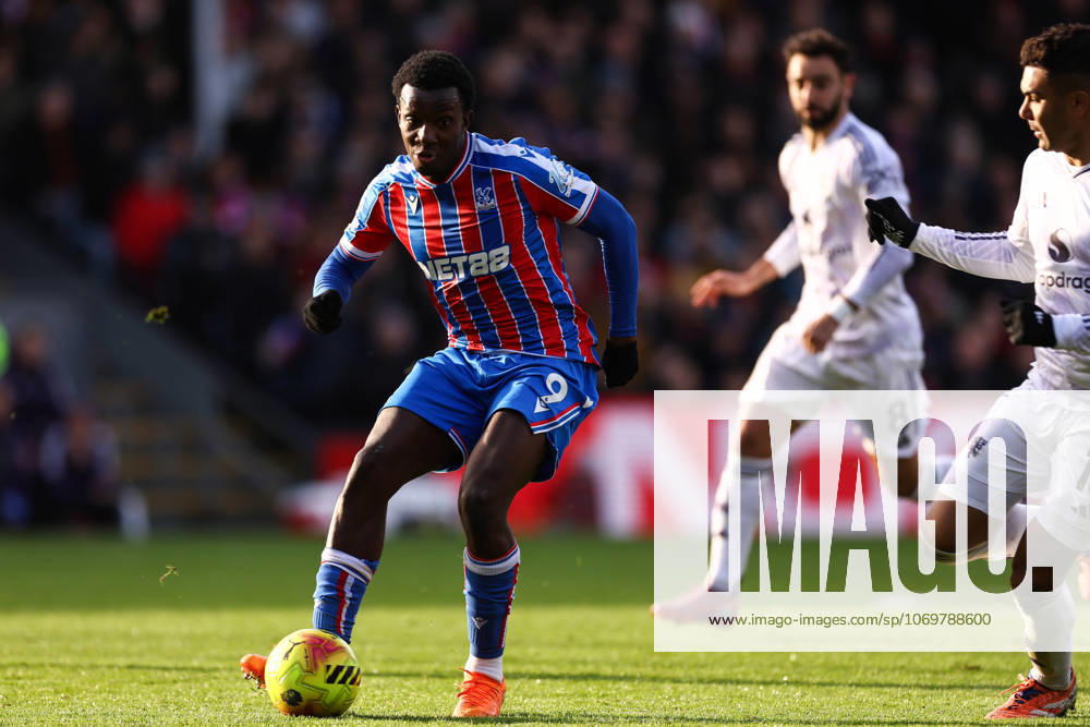 Crystal Palace gegen Manchester United 30. November 2025, London Premier League Fußball Crystal Palace gegen Manchester United Eddie Nketiah von Crystal Palace Foto Jacques Feeney Abseits London UK