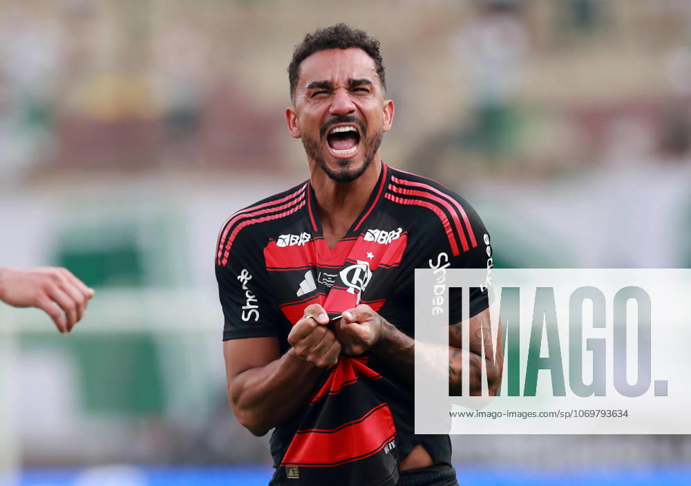 Danilo of Flamengo celebrates after scoring his team s first goal during the 2025 Copa CONMEBOL Libertadores Final match between Palmeiras and Flamengo at Estadio Monumental. Match ends 1:0 Lima PERU - ZUMAb195 20251129_zip_b195_008