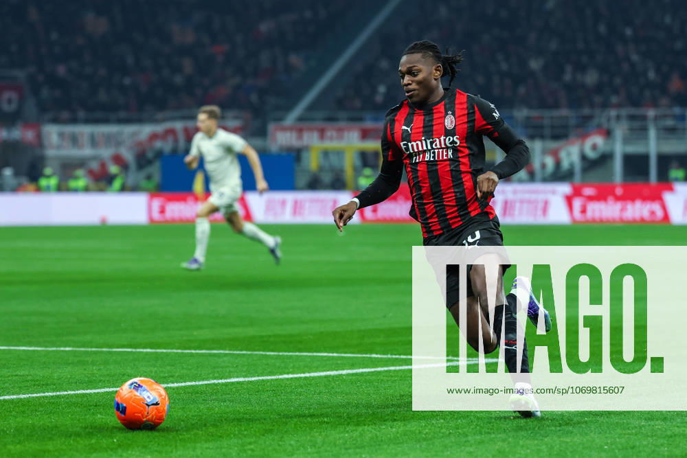 AC Milan v Lazio, Serie A football, Milano, Italy Rafael Leao of AC Milan seen in action during Serie A 2025 26 football match between AC Milan and SS Lazio at San Siro Stadium in Milan Italy, Milan, Milan, San Siro Stadium