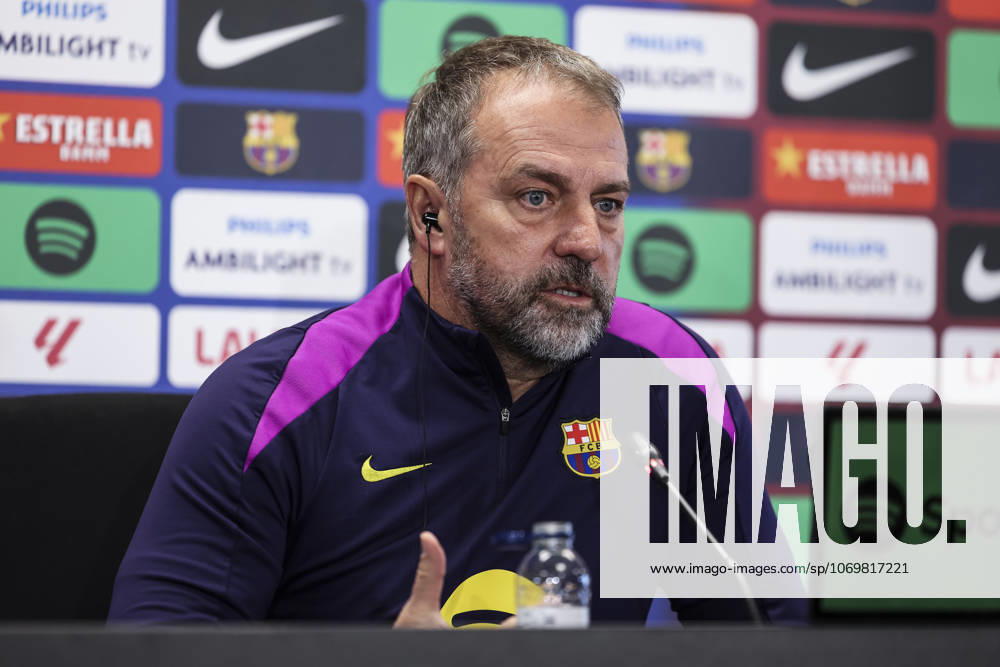 Hansi Flick, head coach of FC Barcelona, Barca attends his press conference, PK, Pressekonferenz during the training day of FC Barcelona ahead the Spanish League, La Liga EA Sports, football match against Atletico de Madrid at Ciudad Esportiva Joan Gamper on December 01, 2025 in Sant Joan Despi, Barcelona, Spain. Sant Joan Despi SPAIN - ZUMAa181 20251201_zaa_a181_081