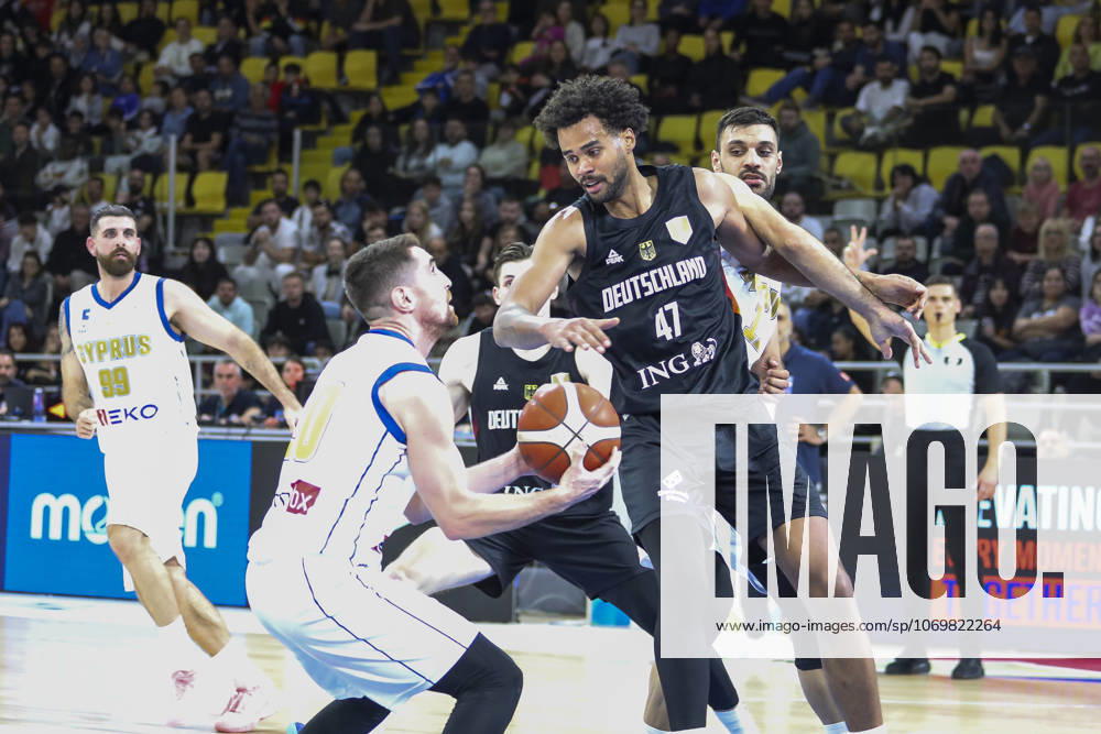 FIBA World Cup Qualifiers : Cyprus vs Germany NORRIS AGBAKOKO of Germany competes for the ball. Cyprus plays vs Germany for the Group E of the FIBA Basketball World Cup European Qualifiers, at Spyros Kyprianou Arena, Limassol, Cyprus, on Dec. 1, 2025. Limassol Cyprus
