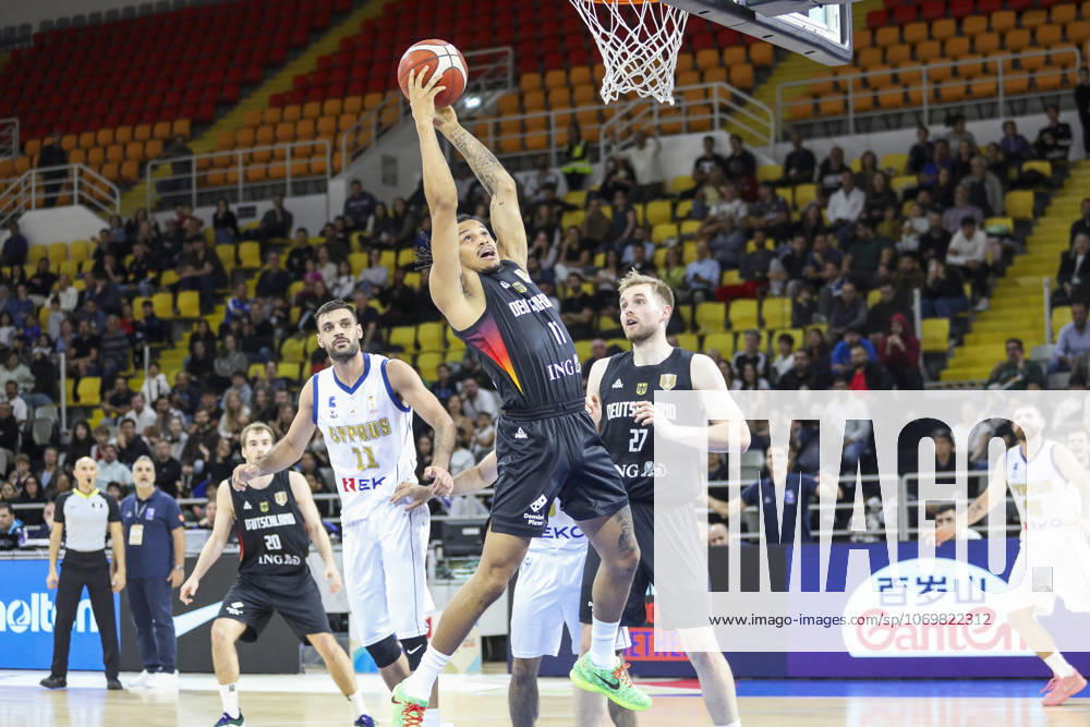 FIBA World Cup Qualifiers : Cyprus vs Germany NELSON WEIDEMANN of Germany takes a rebound. Cyprus plays vs Germany for the Group E of the FIBA Basketball World Cup European Qualifiers, at Spyros Kyprianou Arena, Limassol, Cyprus, on Dec. 1, 2025. Limassol Cyprus