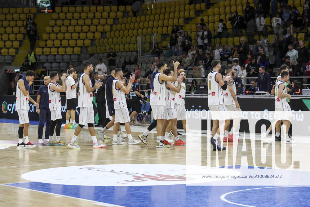 FIBA World Cup Qualifiers : Cyprus vs Germany Cyprus team leaves the court. Cyprus plays vs Germany for the Group E of the FIBA Basketball World Cup European Qualifiers, at Spyros Kyprianou Arena, Limassol, Cyprus, on Dec. 1, 2025. Limassol Cyprus