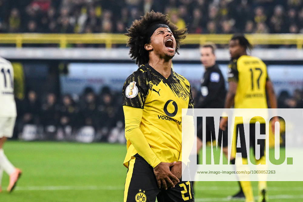 Football, DFB Cup, Round of 16, Borussia Dortmund Bayer Leverkusen, Karim Adeyemi Borussia Dortmund xRHR PHOTO TKx