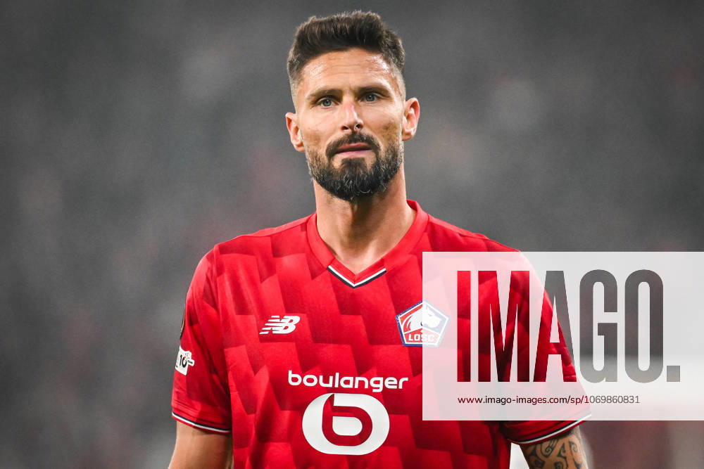 Villeneuve-D ascq, France, France: Olivier GIROUD of Lille during the UEFA Champions League, League Phase MD3 match between Lille OSC (LOSC) and PAOK FC at Pierre Mauroy Stadium on October 23, 2025 in Villeneuve-d Ascq near Lille, France. Villeneuve-D ascq France - ZUMAm308 20251023_zsp_m308_040
