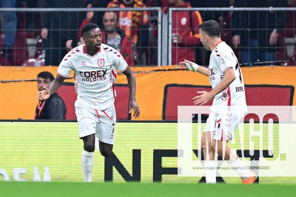Galatasaray v Samsunspor - Turkish Super Lig ISTANBUL, TURKIYE - DECEMBER 5: Anthony Musaba (7) of Galatasaray celebrates after score a goal during Turkish Super Lig week 15 football match between Galatasaray and Samsunspor at RAMS Park in Istanbul, Turkiye on December 5, 2025. Abdulhamid Hosbas Anadolu Istanbul Turkey. Editorial use only. Please get in touch for any other usage.