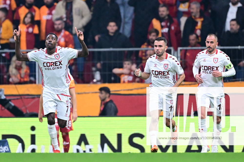 Galatasaray v Samsunspor - Turkish Super Lig ISTANBUL, TURKIYE - DECEMBER 5: Anthony Musaba (7) of Galatasaray celebrates after score a goal during Turkish Super Lig week 15 football match between Galatasaray and Samsunspor at RAMS Park in Istanbul, Turkiye on December 5, 2025. Abdulhamid Hosbas Anadolu Istanbul Turkey. Editorial use only. Please get in touch for any other usage.