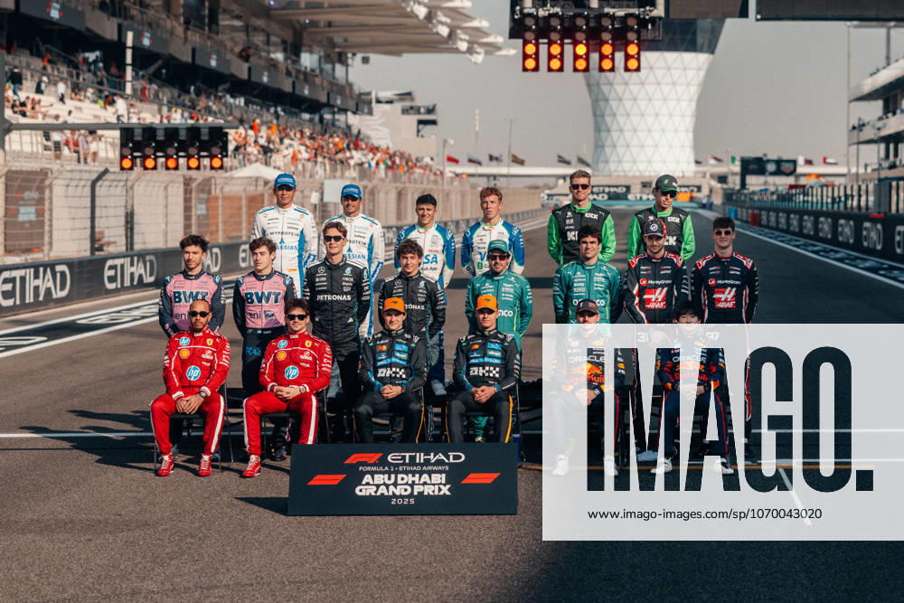 Formula 1 Abu Dhabi Grand Prix 2025 F1 drivers class picture 2025 on race day at the Abu Dhabi GP 2025 07 12 2025