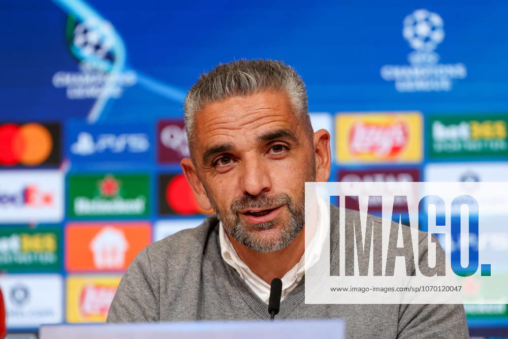 Rui Borges Sporting Lisbon, Head coach at the press conference, GER, International press conference, Sporting Lisbon, Football, UEFA Champions League, League phase, Matchday 6, 2025 2026 season, 08 12 2025, GER, International press conference, Sporting Lisbon, Football, UEFA Champions League, League phase, Matchday 6, 2025 2026 season, 08 12 2025 Munich
