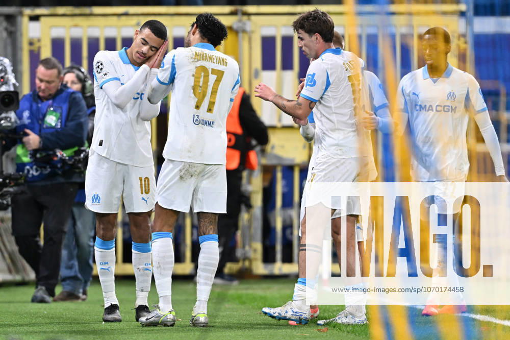 Royale Union Saint-Gilloise vs Marseille Mason Greenwood (10) of Marseille celebrates after scoring the 1-2 goal during the Uefa Champions League sixth matchday in the League phase game in season 2025 - 2026 between Royale Union Saint-Gilloise and Olympique de Marseille on December 9 , 2025 in Anderlecht, Belgium. (Photo by David Catry isosport) Anderlecht Belgium