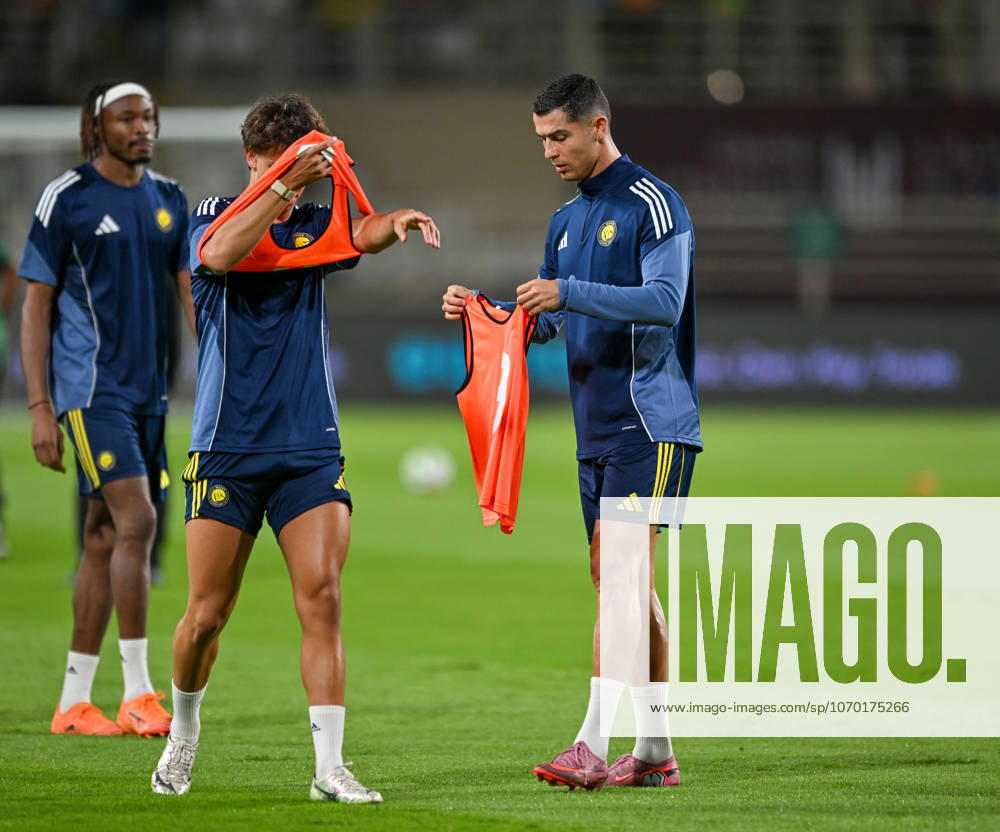 Al Nassr v Al Wahda - Friendly Match ABU DHABI, UNITED ARAB EMIRATES - DECEMBER 10: Cristiano Ronaldo of Al Nassr warms up before the friendly football match between Al Nassr and Al Wahda at Al Nahyan Stadium in Abu Dhabi, United Arab Emirates on December 10, 2025. Waleed Zein Anadolu Abu Dhabi United Arab Emirates. Editorial use only. Please get in touch for any other usage.