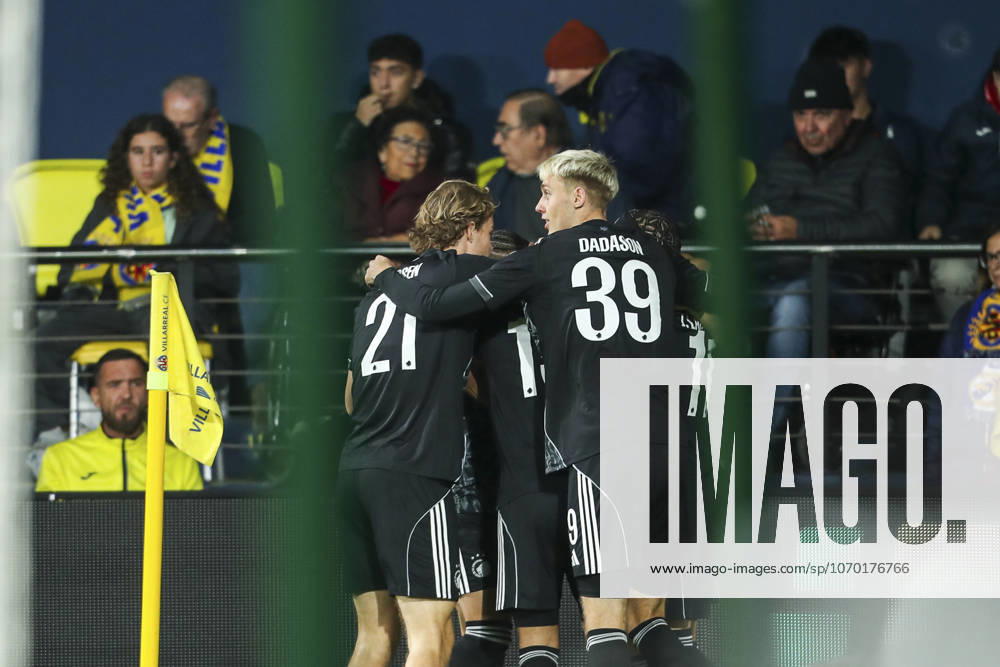 Mohamed Elyounoussi of FC Copenhague celebrates a goal with teammates during the UEFA Europa League, football match played between Villarreal CF and FC Copenhanaguen at the Ceramica Stadium on December 10, 2025, in Valencia, Spain. Villarreal SPAIN - ZUMAa181 20251210_zaa_a181_020